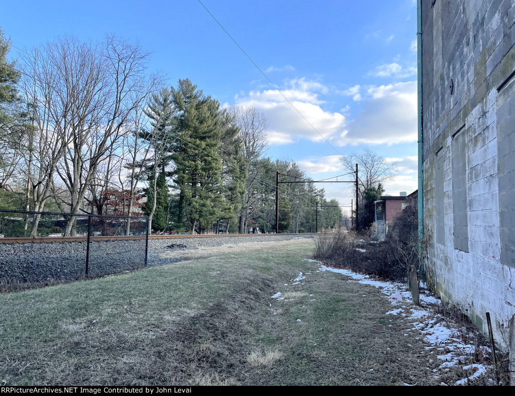 This is a view of the Princeton Branch just east of the station parking lot in Princeton-during the PRR days, the Princeton Branch used to be more tracks 